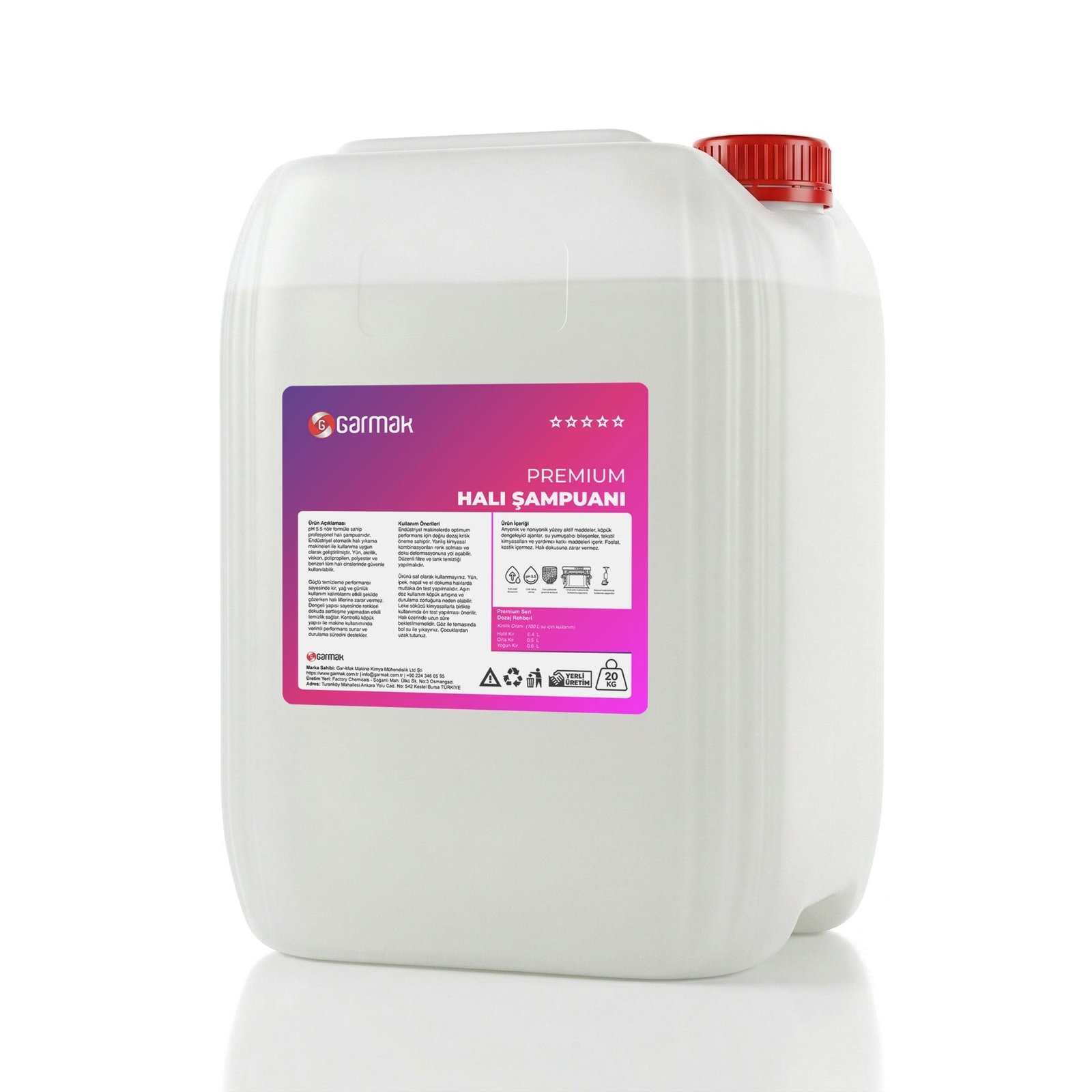 Garmak Premium Carpet Shampoo 20 LT
